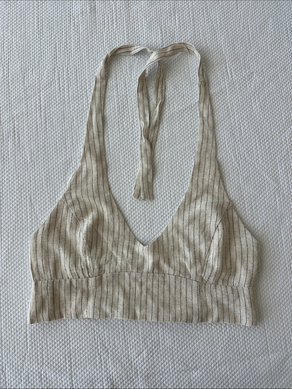 NWT Mooloola Cove Halter Top | AU 14 (Approx. US 10) | Natural Stripe